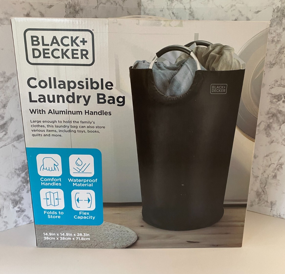 Black & Deck Large Collapsible Laundry Hamper Laundry Basket
