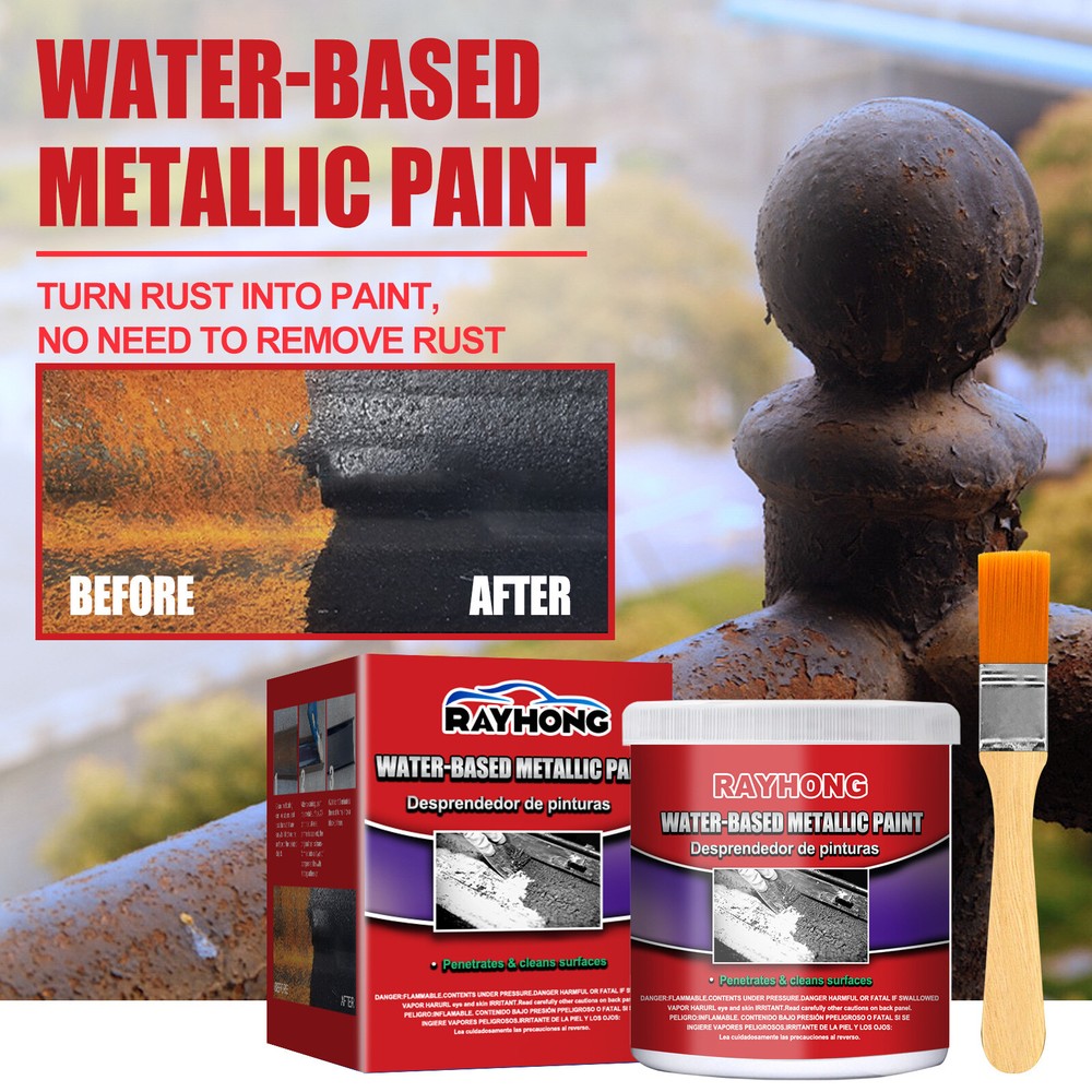 2PCS 100ML Metal Rust Remover Water-based Metallic Paint Rust Conversion Agent
