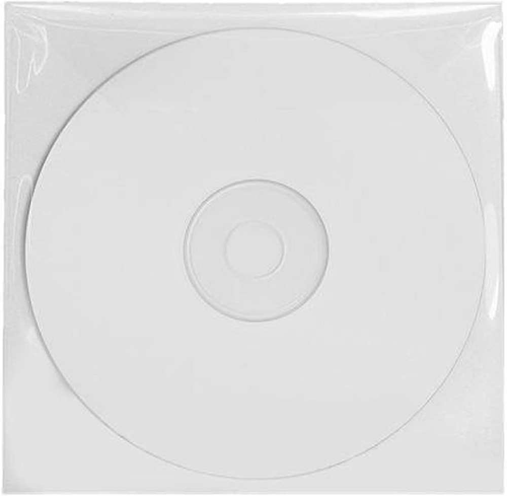 50 Pieces Clear Transparent CPP Plastic CD DVD Sleeves Envelope Holder, 100 Micr