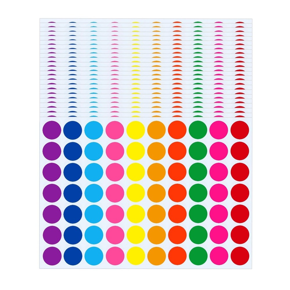 4200 Pieces 3/4" Colored Dot Stickers Color Coding Labels Self Adhesive Label...