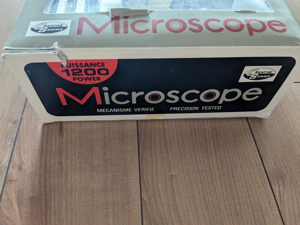 Vintage Creative Science Microscope 1200x Zoom New Retro Science Kit