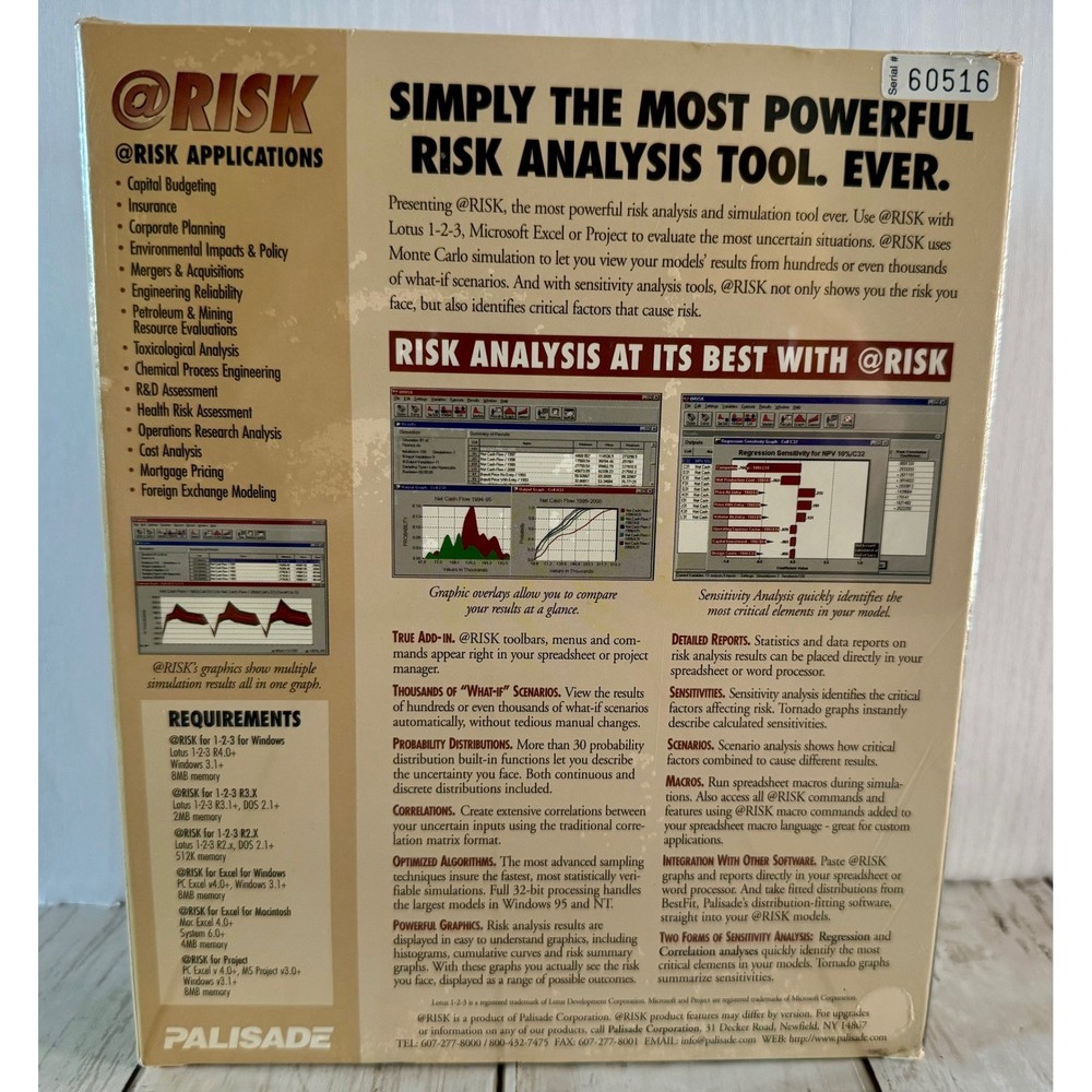 @RISK Advanced Risk Analysis Spreadsheets Software Palisade