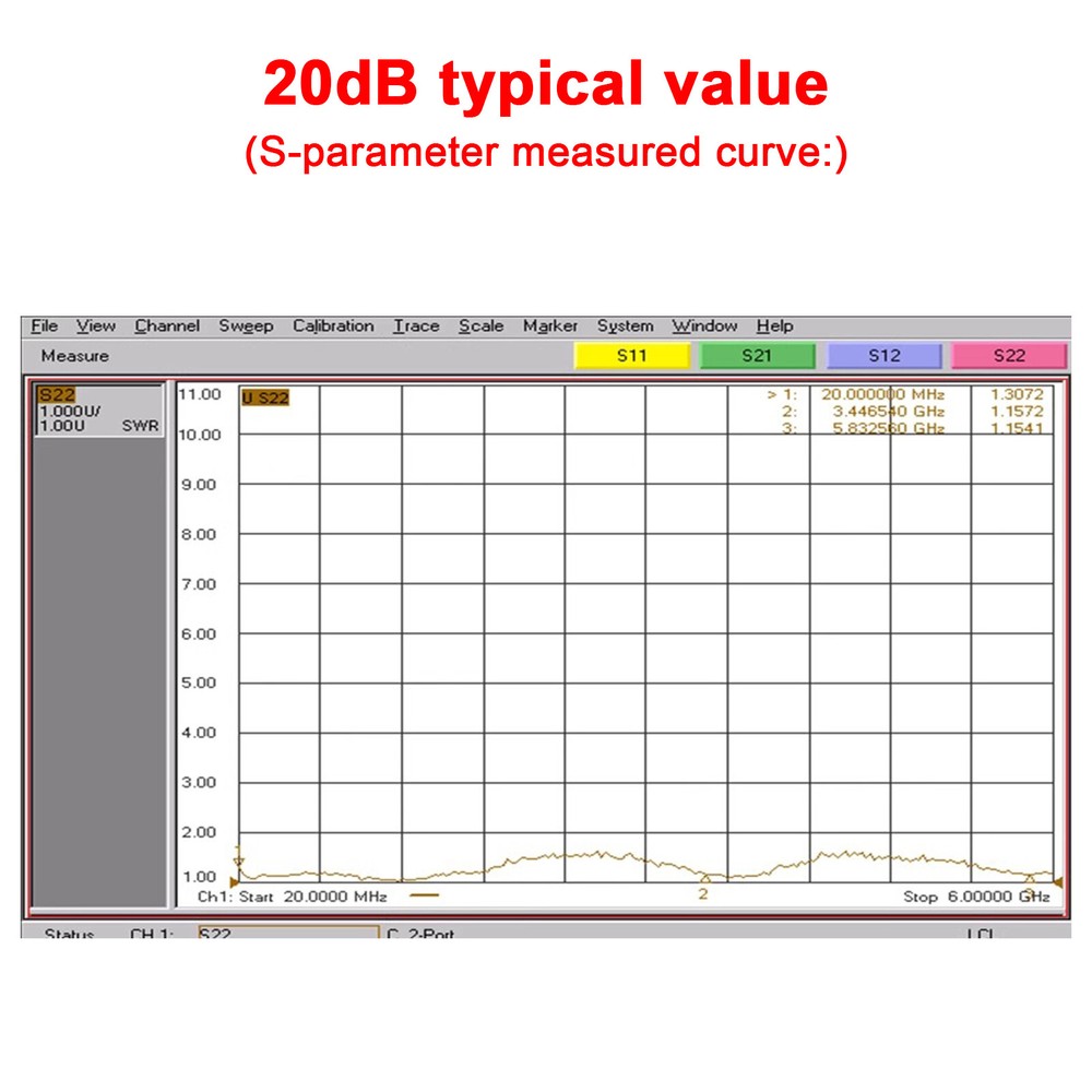 10M-6GHz RFAmplifier 20dB High Gain Driver Receiving Amplifier Receiver System B