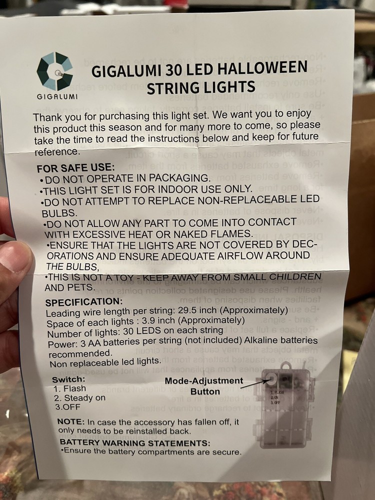 Halloween String Light Set Of 2 White Skeleton Orange Pumpkin Each String 30 LED