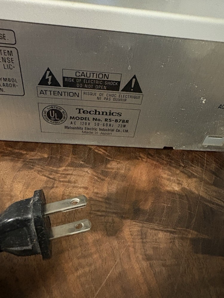 TECHNICS RS-B78R TAPE DECK Tested, Working Order