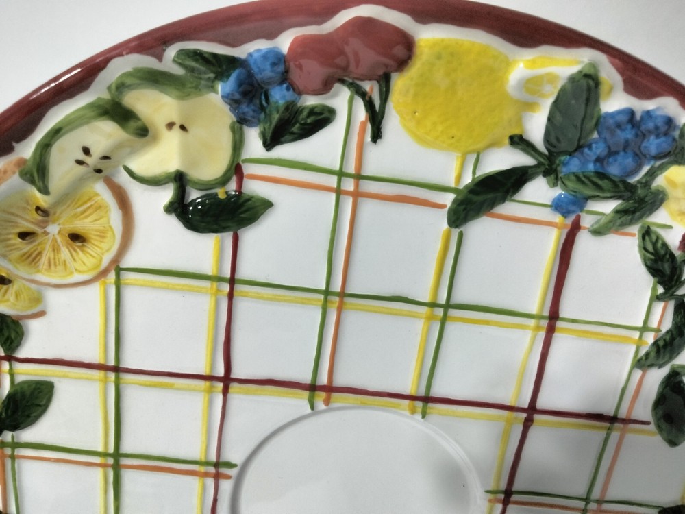 Lady Jayne Ltd Fruit Serving Platter Plate 2004 Ceramic 11in