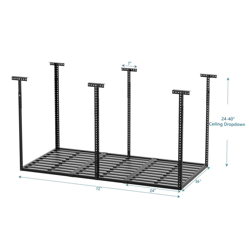 3x6 Overhead Garage Storage Rack Adjustable Ceiling Mounted Storage Racks