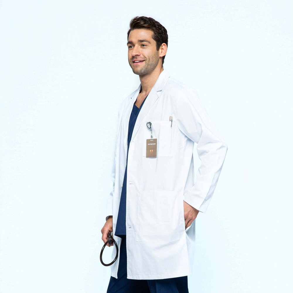 6001 Male 38" Length Side Access Classic Lab Coat