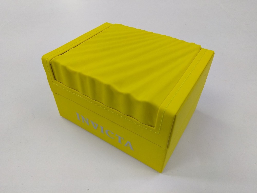 INVICTA Authentic Yellow Watch Box Storage Case Presentation Display LARGE