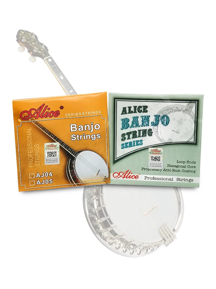 Alice banjo strings hexagonal steel core with anti-rust coating, for 4/ 5-string