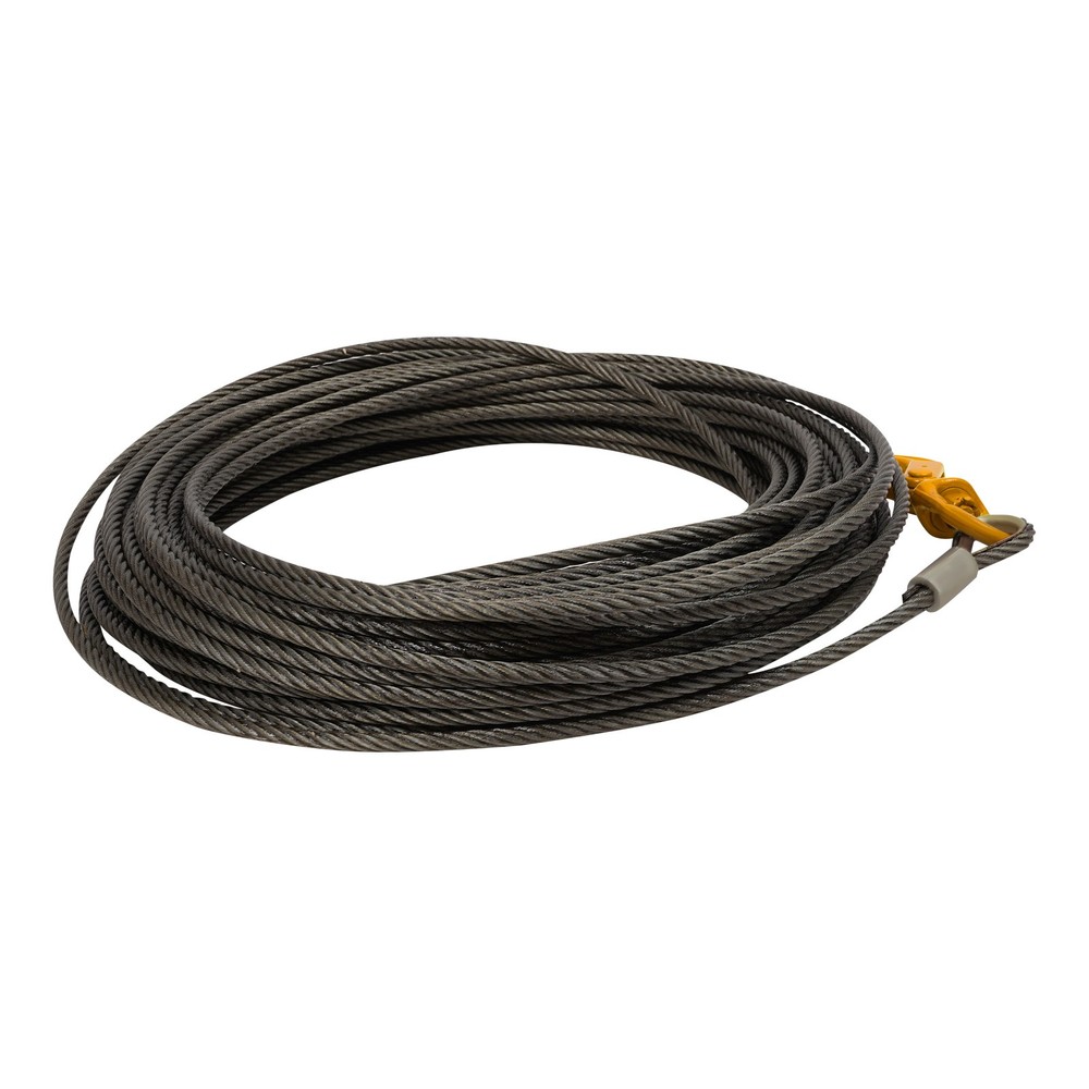 Wire Rope Winch Cable,7/16"*50ft Winch Cable with Self Locking Hook Carbon Steel