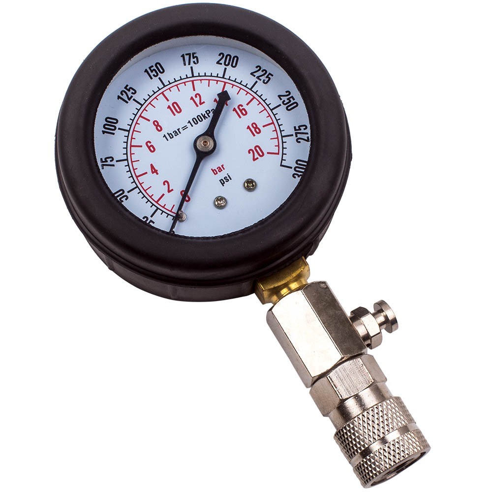 Petrol Engine Cylinder Compression Pressure Tester Pipes Detector Tool Kit
