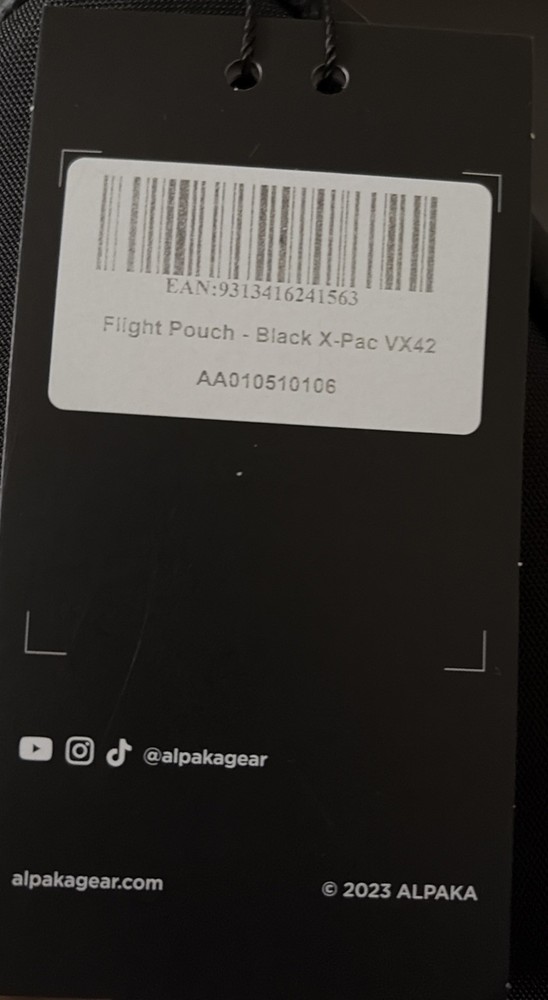 ALPAKA Flight Pouch - Black X-PAC X42