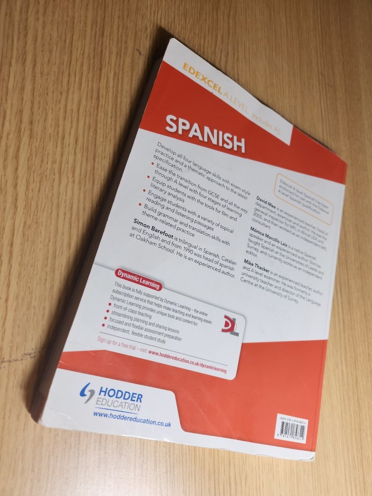 EDEXCEL A & AS LEVEL SPANISH - SPANISH LANGUAGE TEXTBOOK - Good Cond