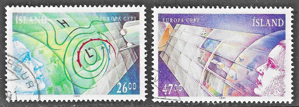 Iceland (1991) - Scott # 738 - 739,    Used