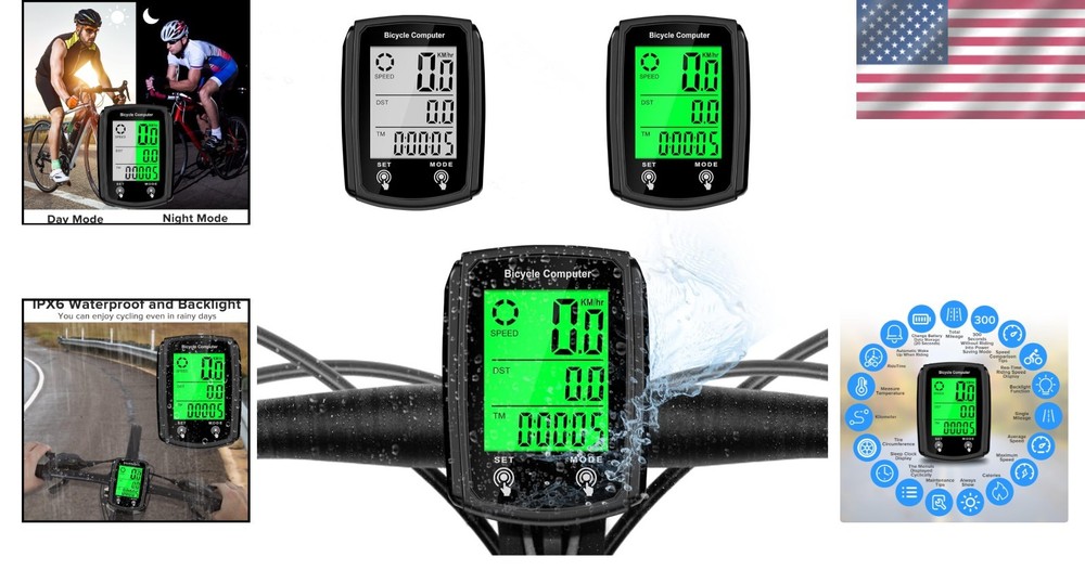 Multi-Function Wired Bicycle Speedometer with LCD Display - Accurate Tracking