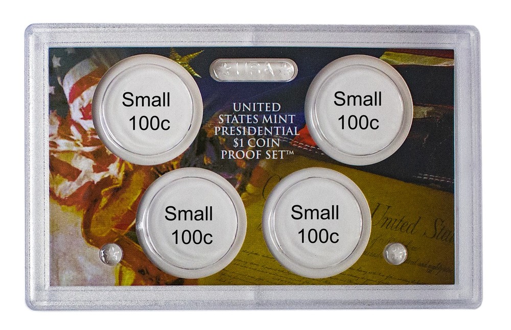 Empty Plastic Lens with Brown Type A Insert Holds 4 small dollars