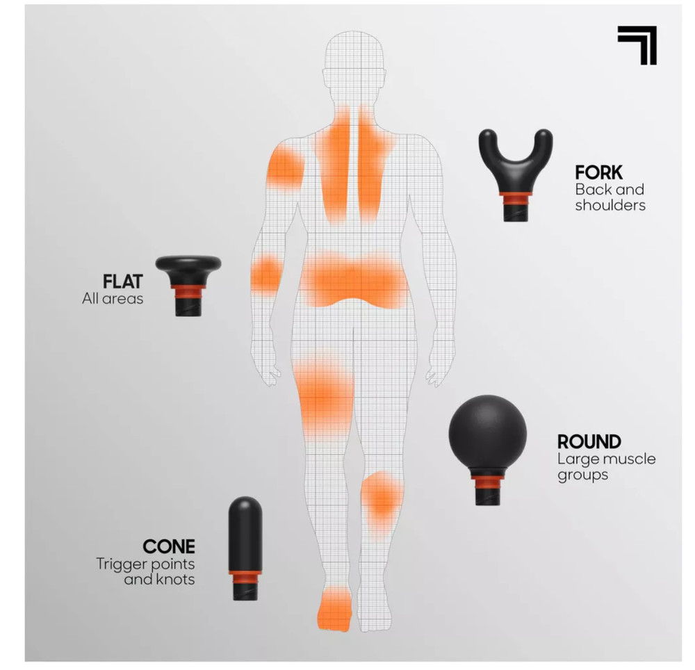 Massage Gun Sharper Image Powerboost Move 02 Percussion Massager Light Blue