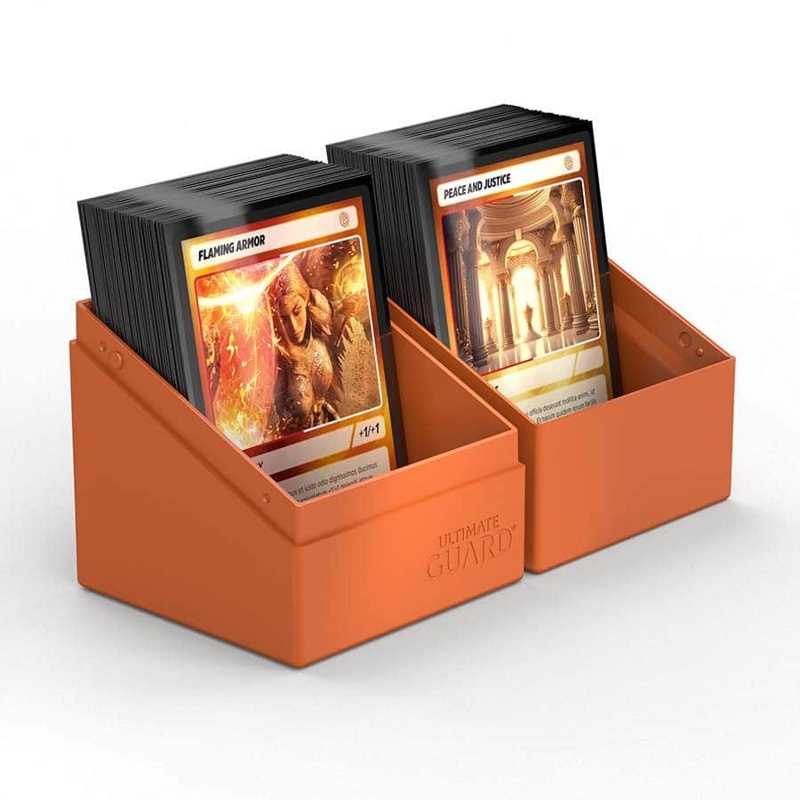 1 Ultimate Guard Solid Orange Boulder 100+ Deck Box