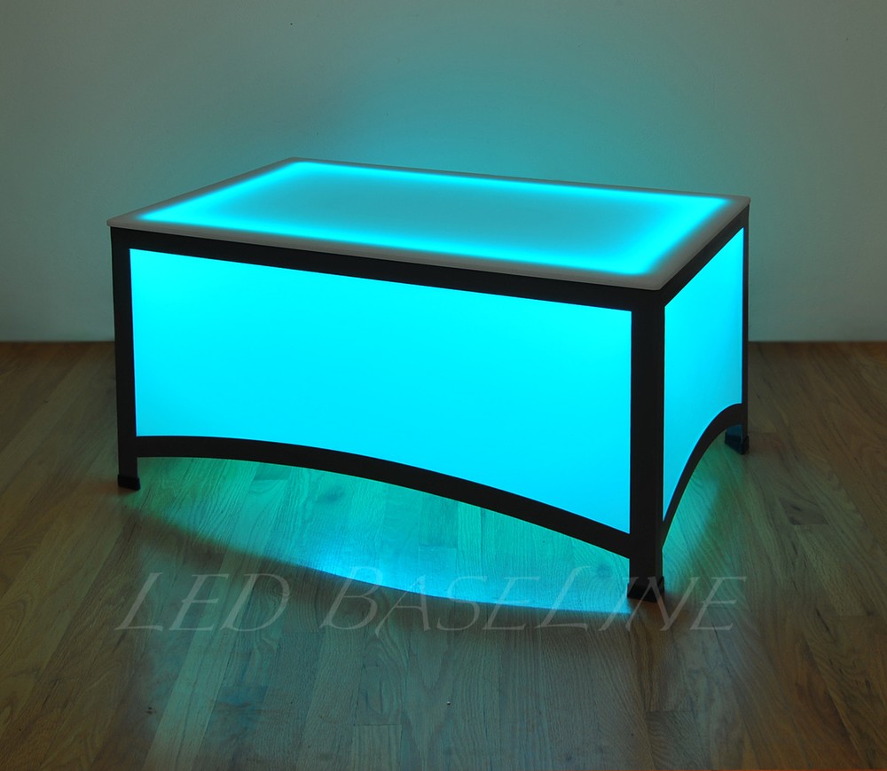 17.5" LED ARCHES COFFEE TABLE BAR MODERN COLOR CHANGING