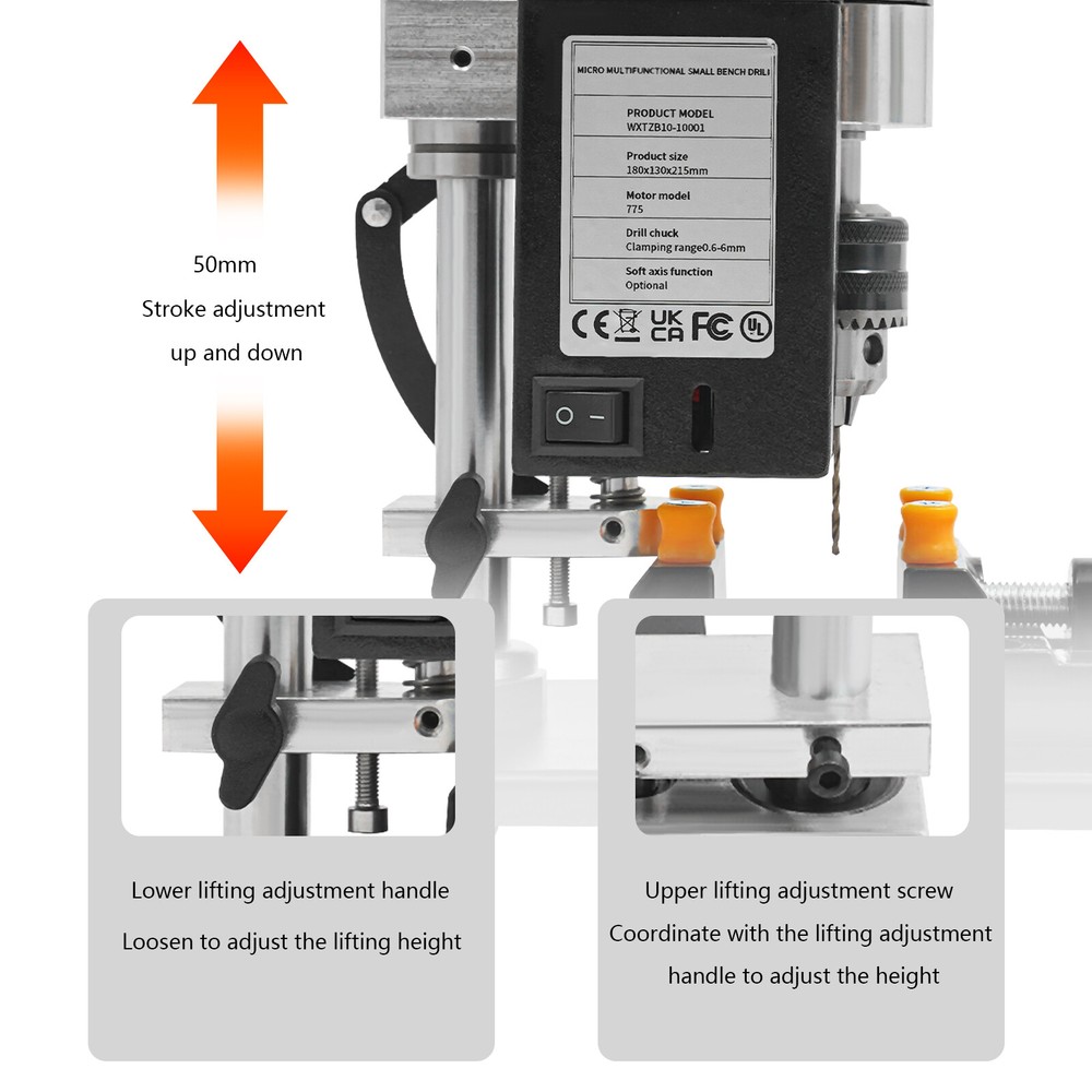 Adjustable Speed Electric Drilling Machine Power Bench Drill Mini Drill Press US