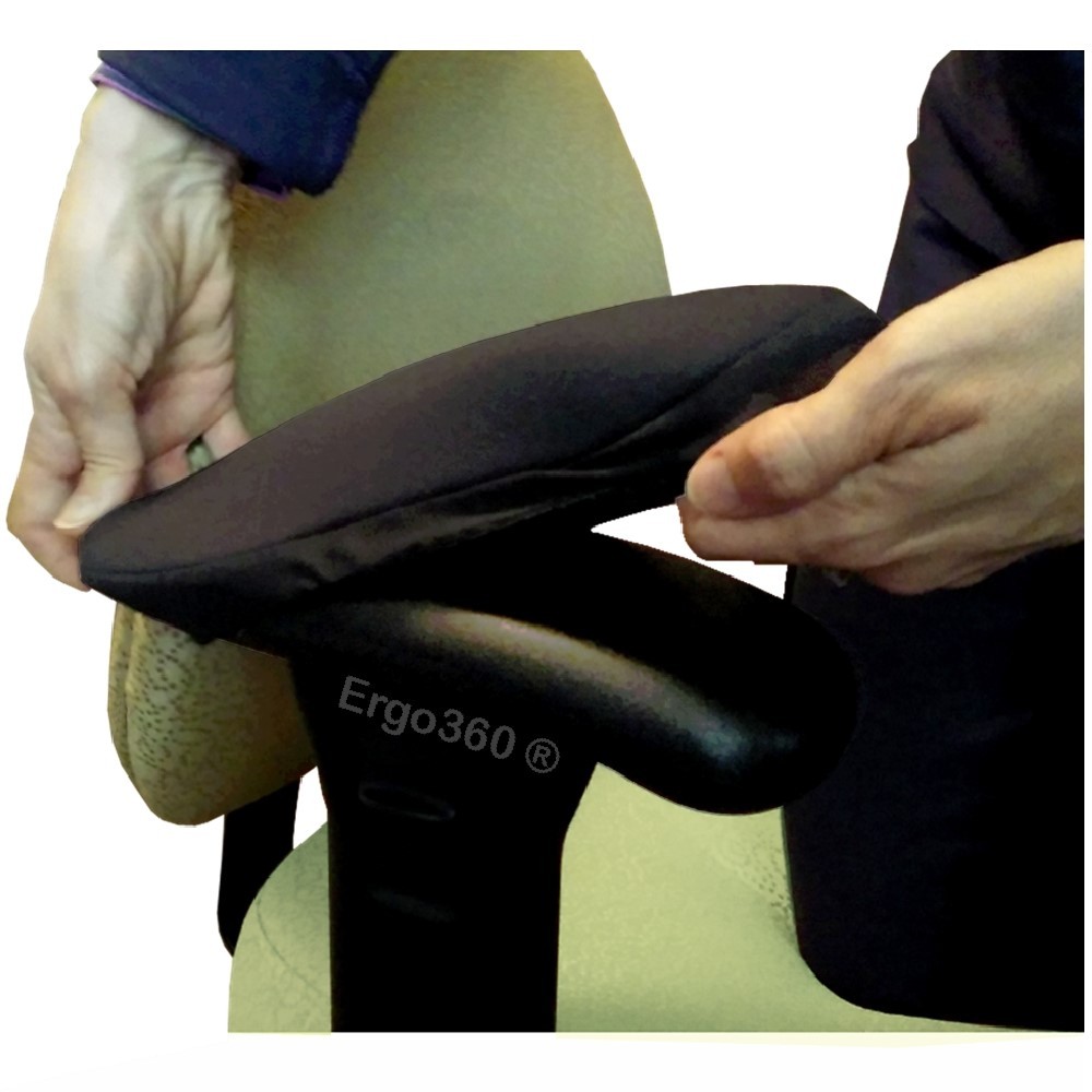 Soft Elastic Covers Fix Office Chair Armrest Arm Pads Stretch 9"-10.5" Long 2 pc