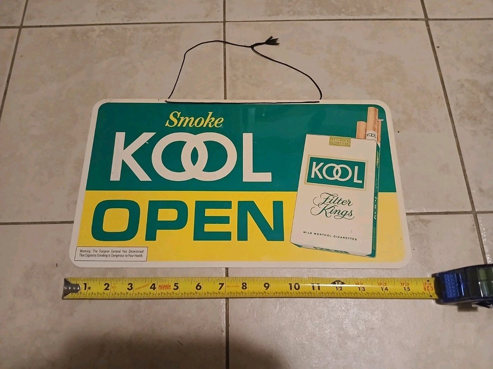 1960s Kool Cigarettes Double Sided Sign Ex-Mt