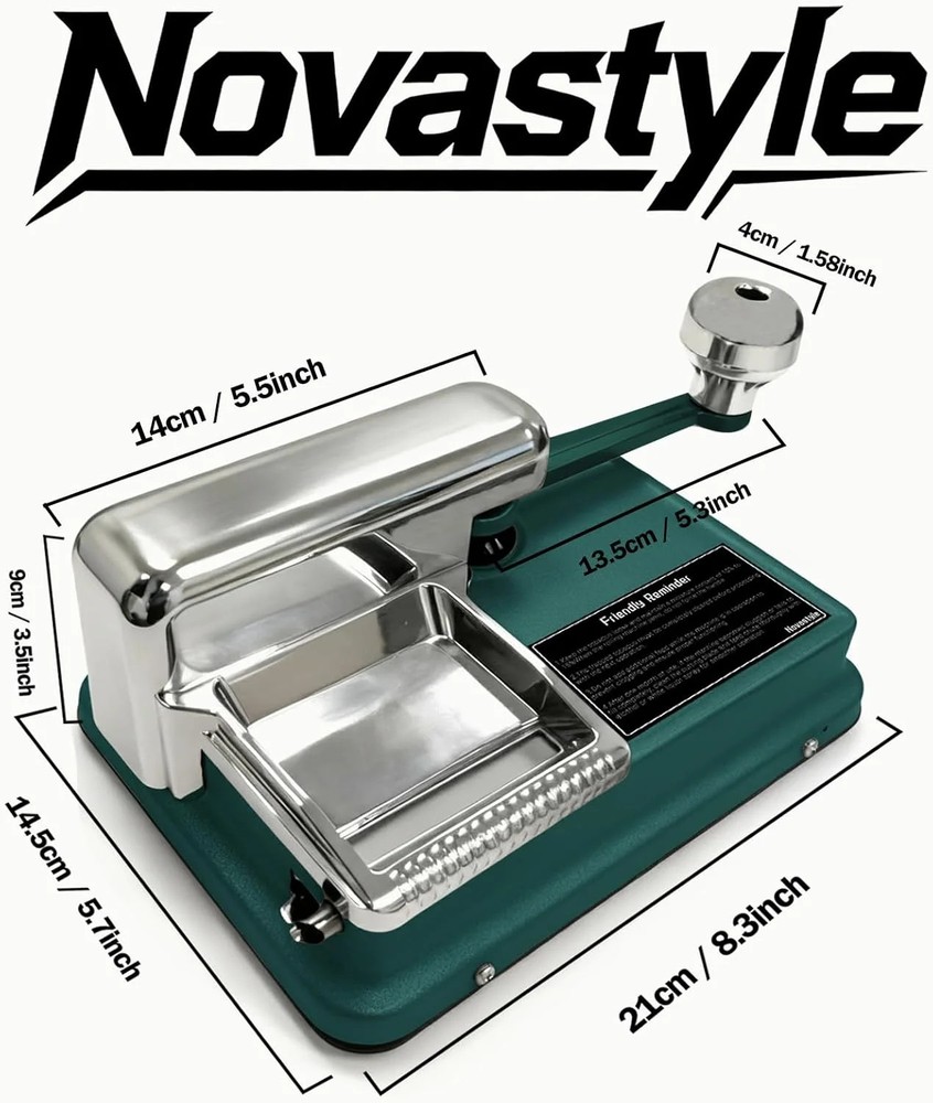 Cigarette Rolling Machine, Cigarette Roller for 8mm Rolling Papers, Hunter Green