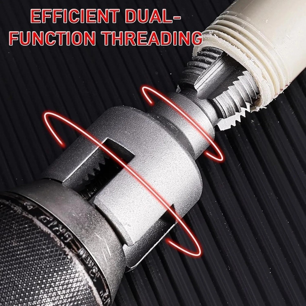 US Integrated Internal & External Pipe Threading Tool For 1/2'' 3/4'' Water Pipe