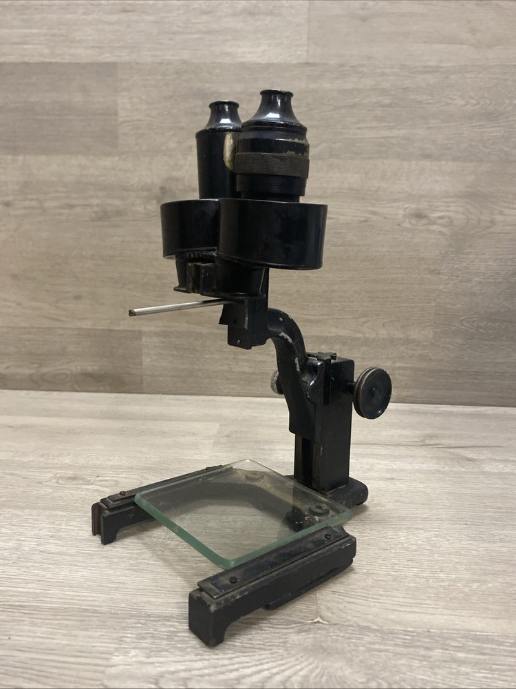 Antique Spencer Buffalo Microscope Adjustable Height HTF