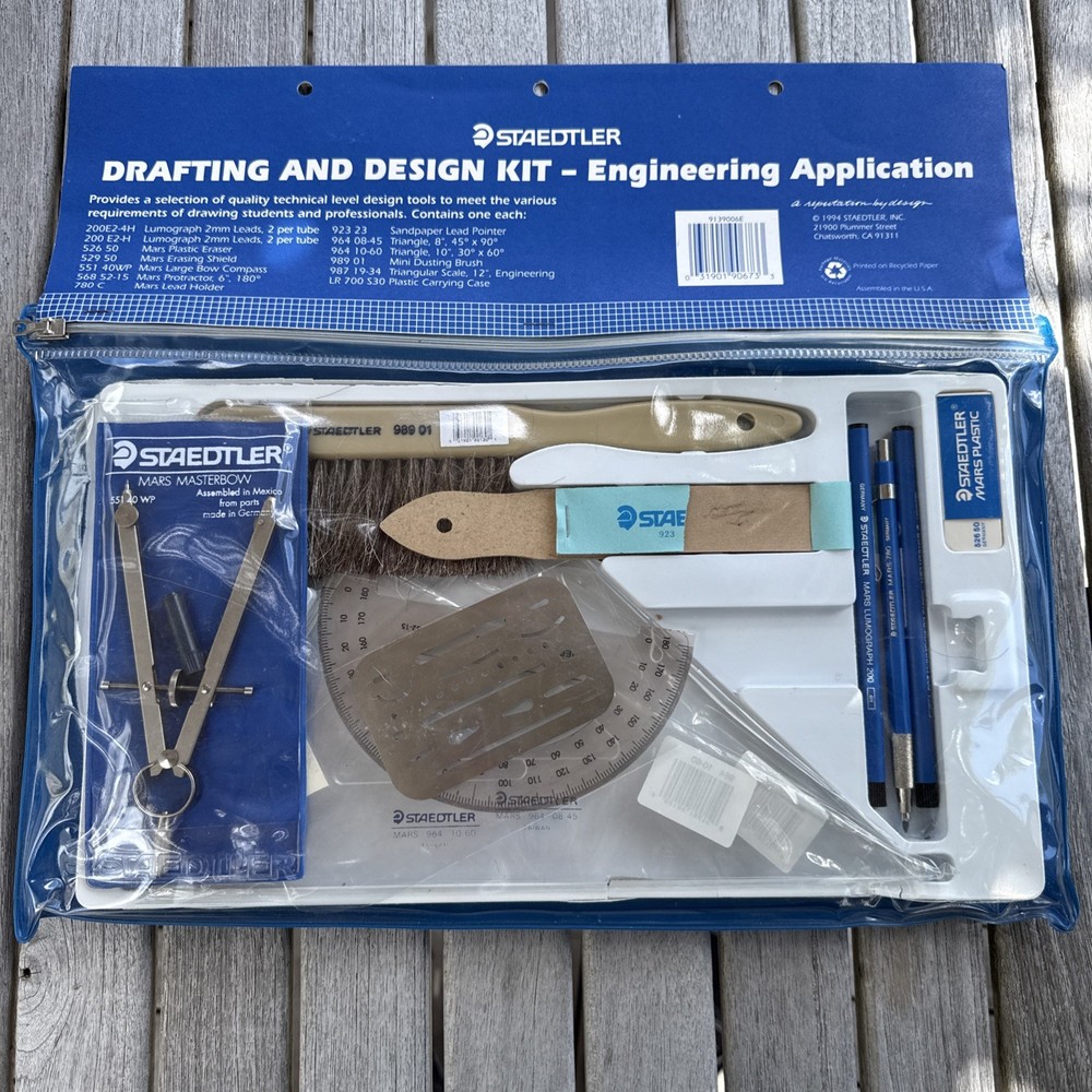 Stadetler Drafting & Design Kit - Engineering Application Vintage 1994 Read