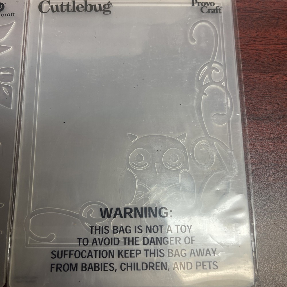 Cuttlebug Embossing Folders Lot Mickey Mouse & Misc Of 5
