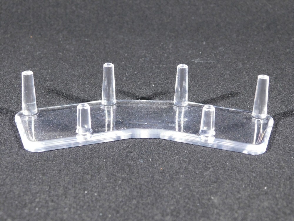DOUBLE Three Post SPHERE Display Stand SMALL Size Clear Acrylic