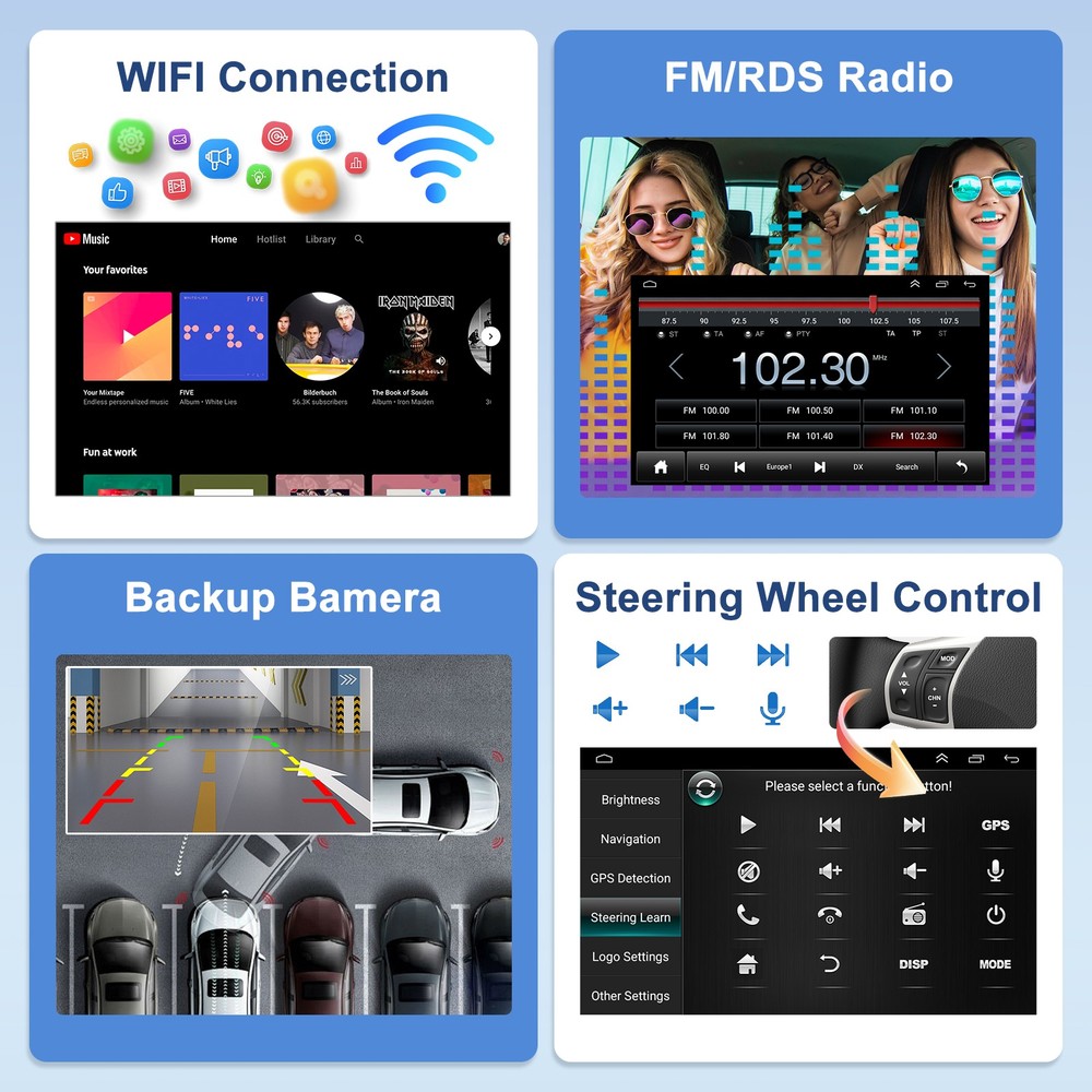 For 2010-2016 Mini Car Navigation with RearView Camera FM