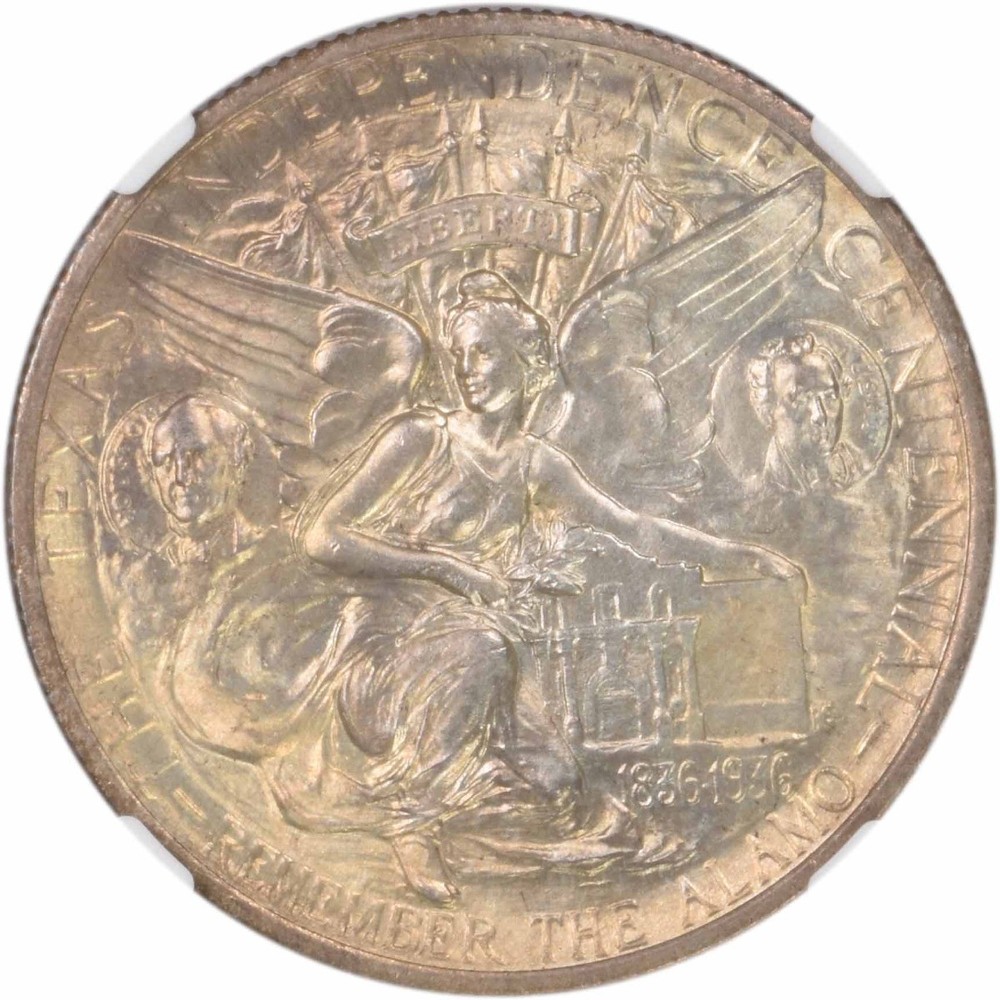 Texas Commemorative Silver Half Dollar 1936 MS67 NGC