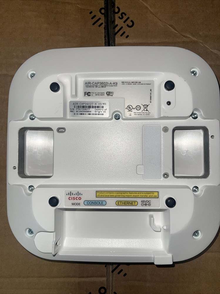 Cisco WiFi 3600 Series Access Point with bracket
