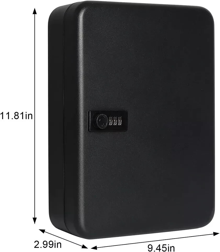 Key Cabinet Wall Mount,Locking Key Organizer,Key Storage Lock Box with Code,Key