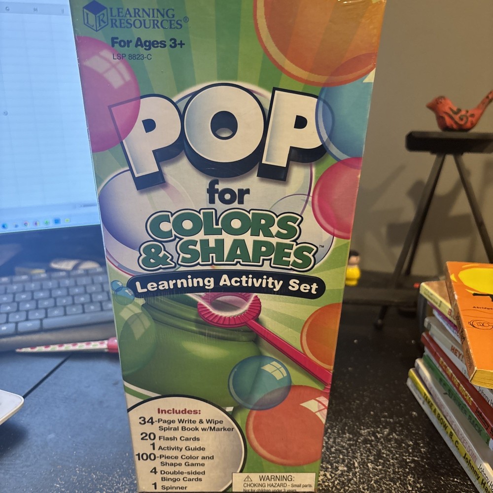 Learning Resources Pop For Color And Shapes Learning Activity Set Reusable New