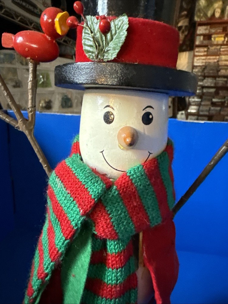 St. Nicholas Square Large Snowman Nutcracker! GUC! 14”