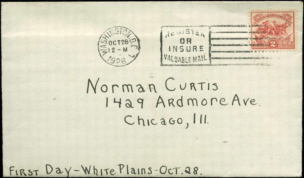 US FDC #629 White Plains FDC Washington, DC