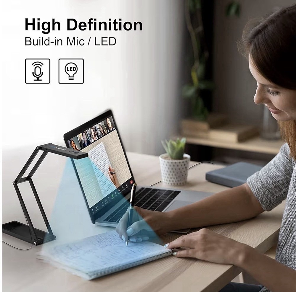 VIISAN P2U Document Camera & Webcam 2K with Dual Microphone