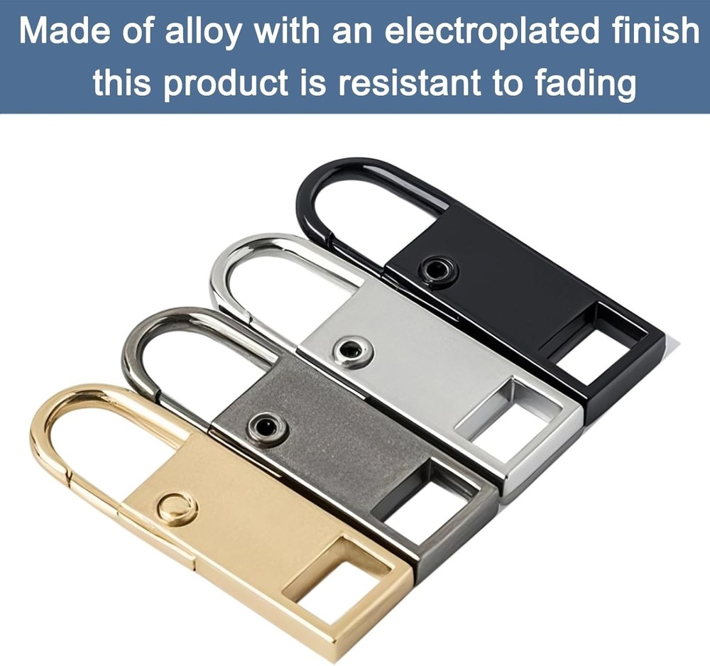 Quality Zipper Pull Set - 8 Pcs in Attractive Colors, Easy Hook Installation