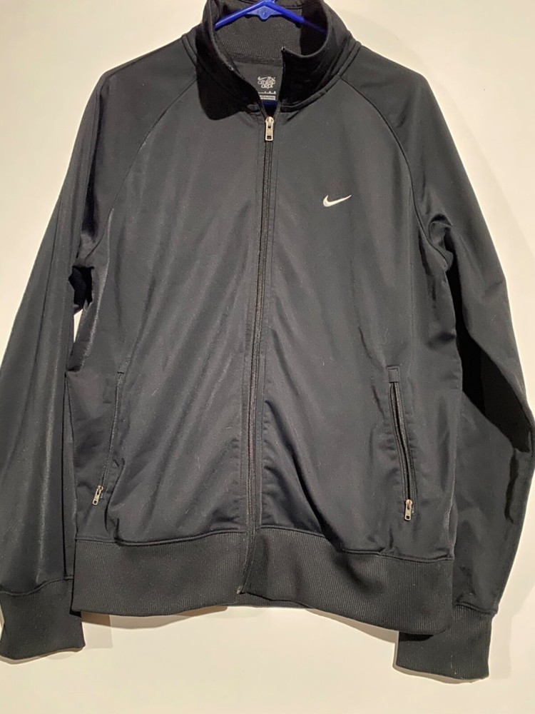 Nike Athletic Dept. Black Full-Zip Track Jacket. Mens Large