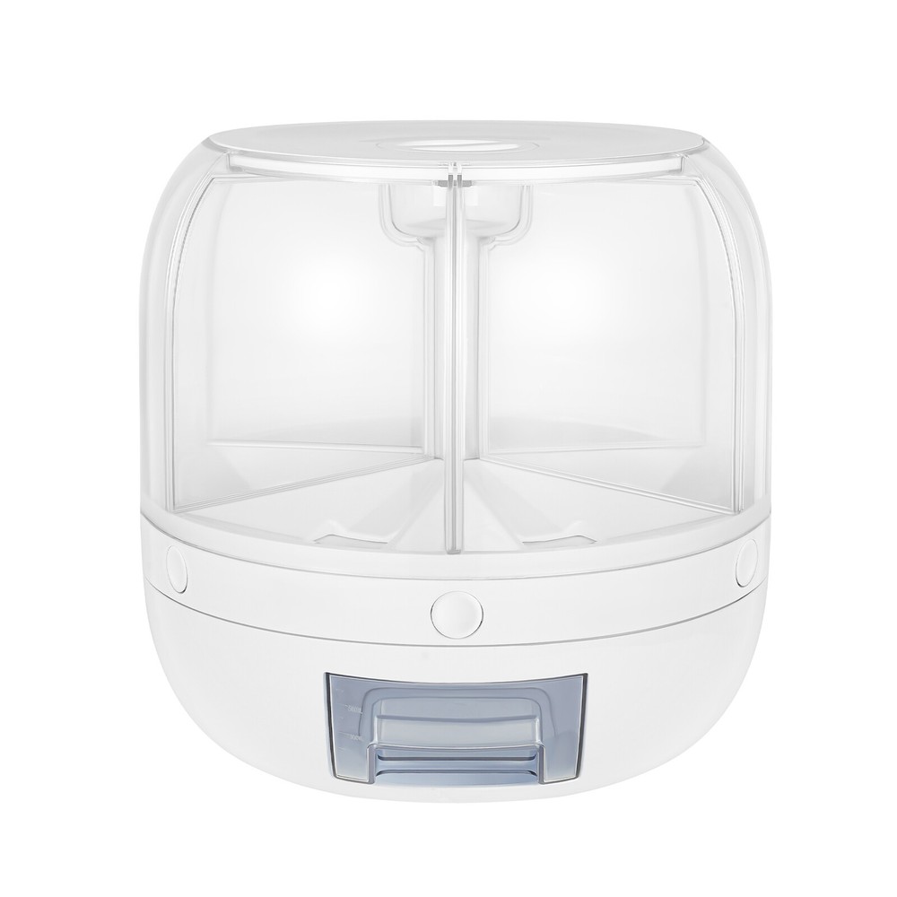 360° Rotatable Cereal Grain Dispenser Storage Box Kitchen Rice Container US