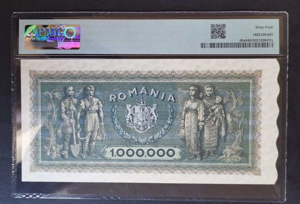 UNC 1000000 lei 1947 ROMANIA
