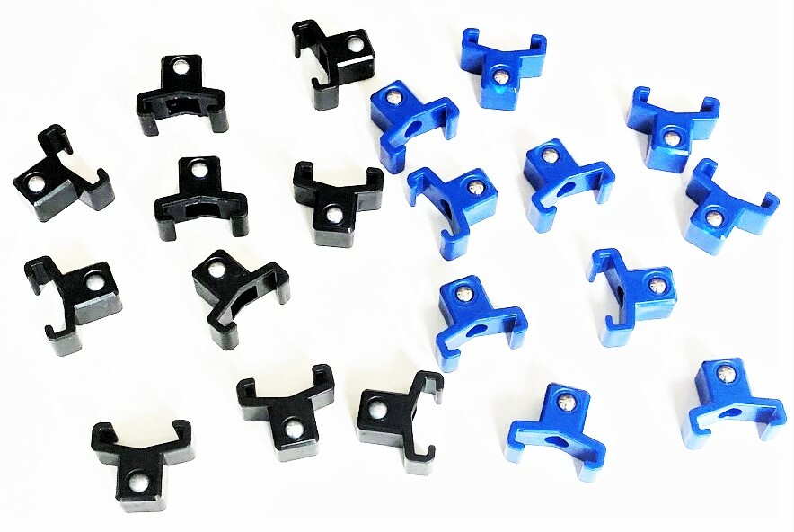 40 GOLIATH INDUSTRIAL ABS 1/2" BLACK & BLUE REPLACEMENT SOCKET RACK RAIL CLIPS