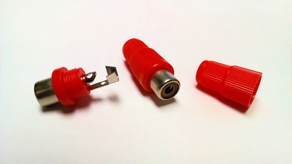 RCA Inline Jack,  Plastic   4J1-200  4 pcs