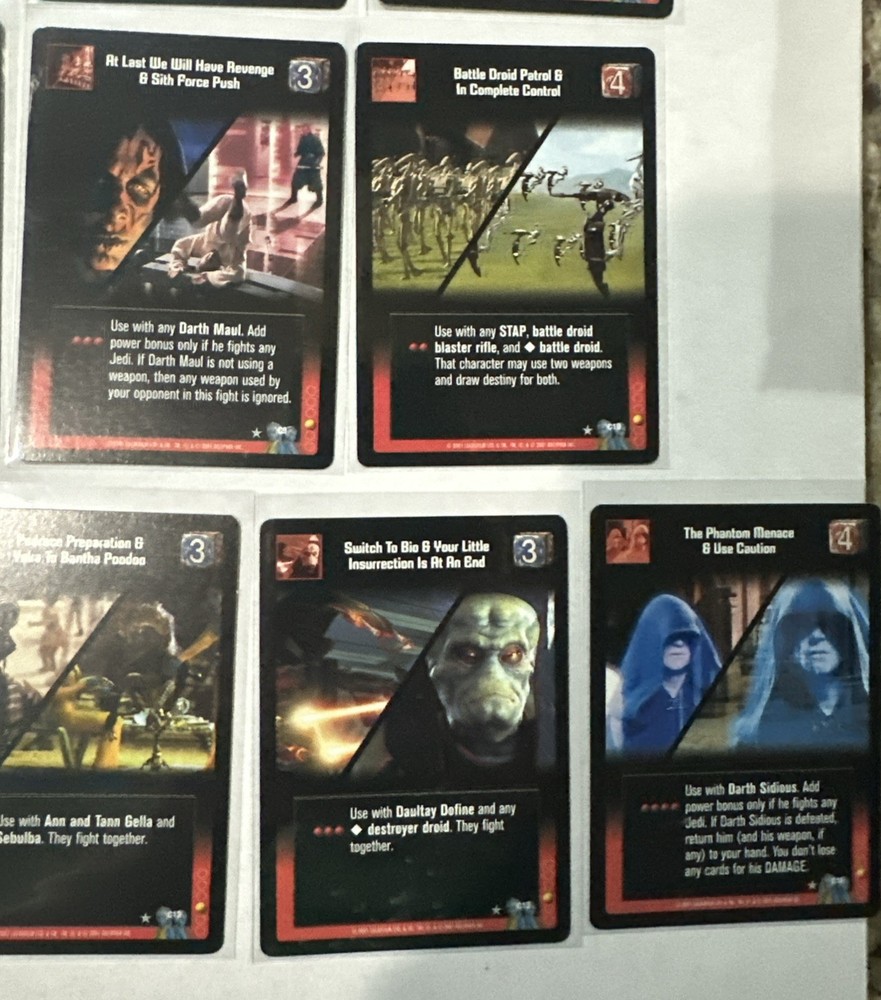 Young Jedi Reflections CCG Combo Battle Near Complete Set 13/14 Uncommon