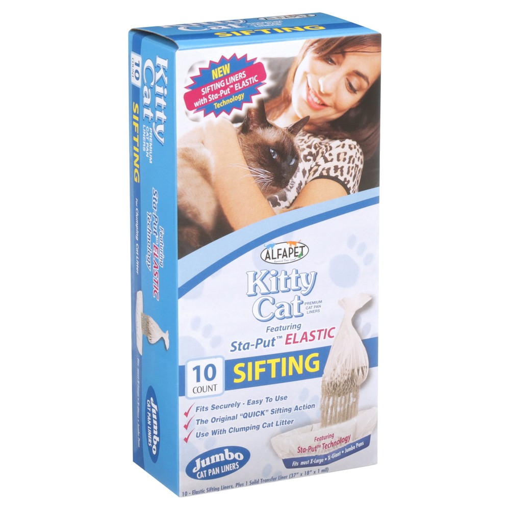 (3 pack) Alfa Pet Sifting Elastic Cat Pan Liners