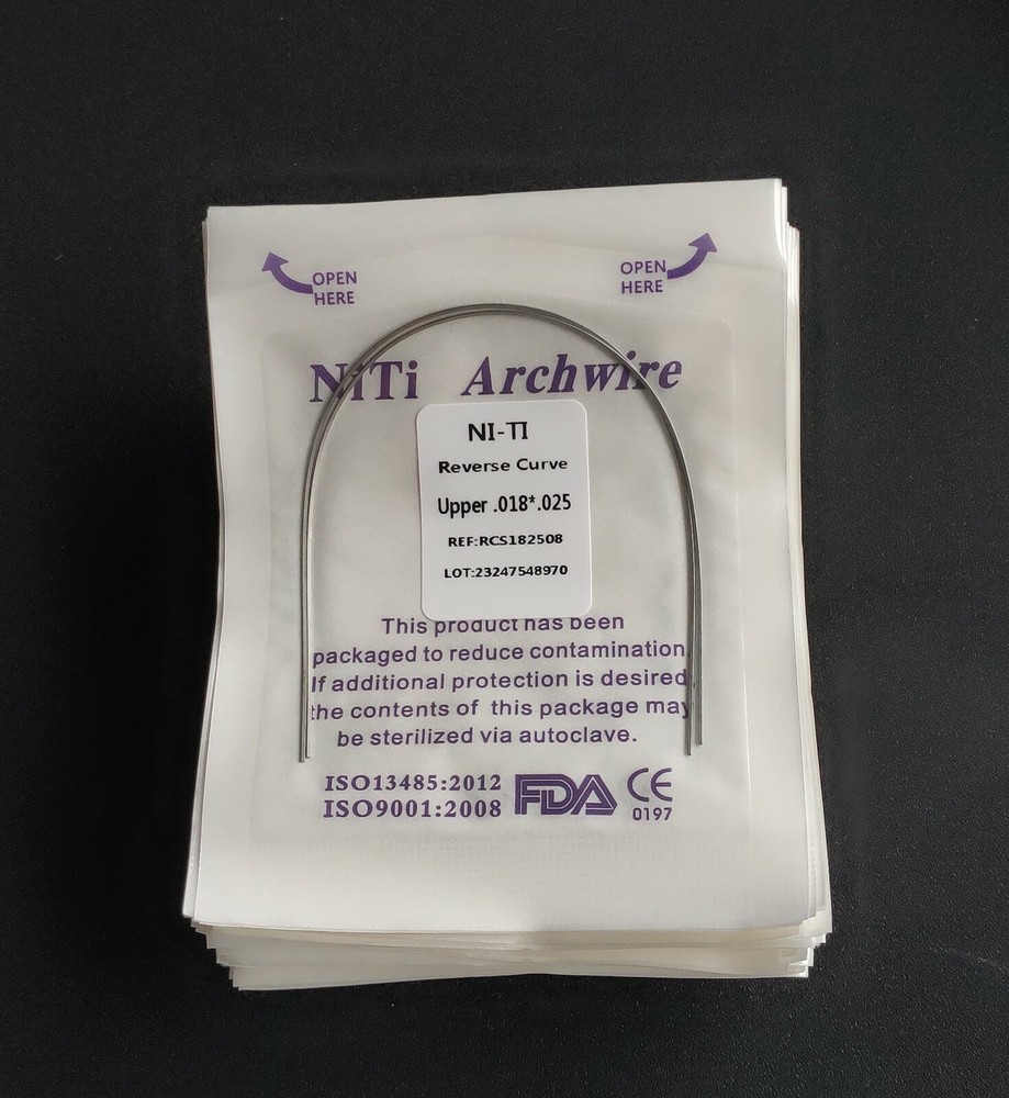 20Pack Dental Orthodontic Super Elastic Reverse Curve NITI Arch Wire Rectangular
